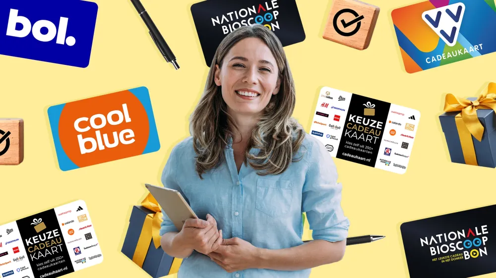 Meest gekozen cadeaukaarten door bedrijven